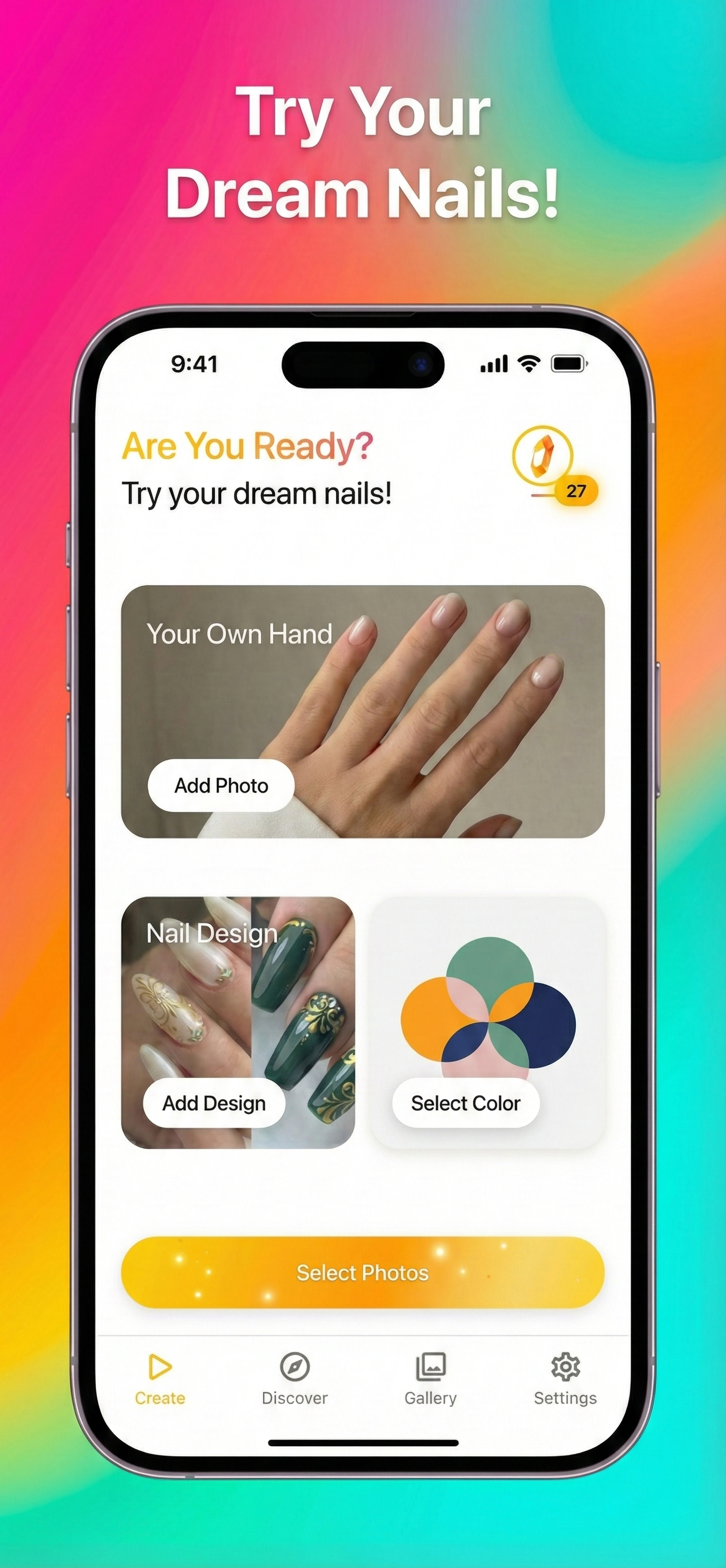 Nailiy App Home Screen